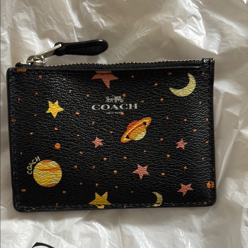 Coach Black Celestial Print Wallet